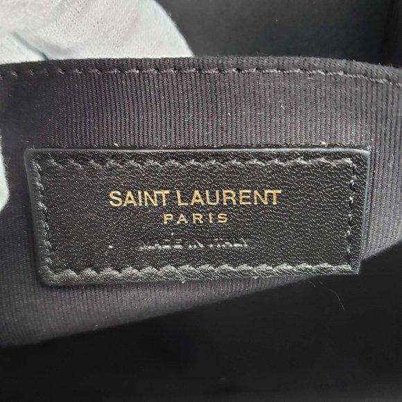 100% Authentic YSL Lou Camera Bag Embossed in Crododile Shiny Black Leather  Bag - Picture 11 of 12